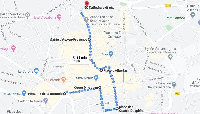 cosa vedere ad aix-en-provence in un giorno - itinerario a piedi