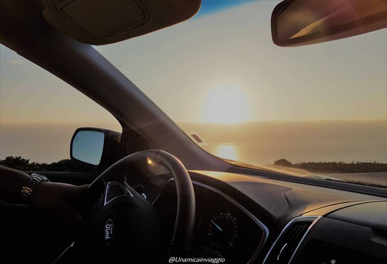 percorrere la highway1 california - tramonto al big sur