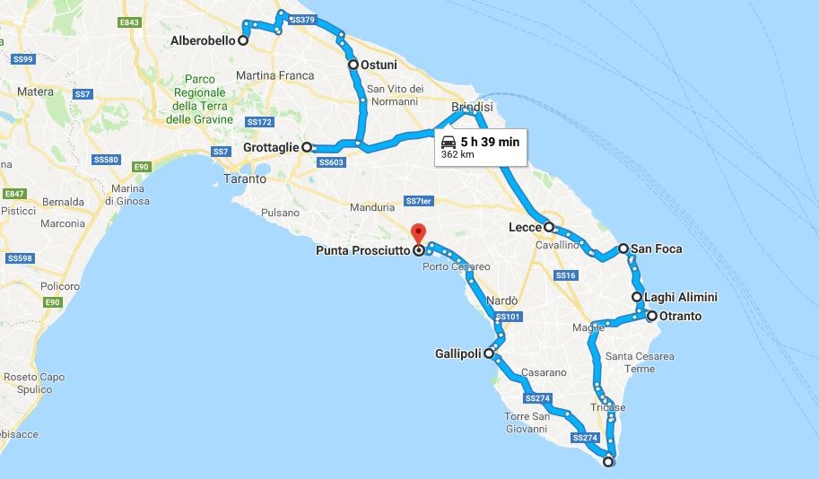 itinerario in salento - cosa vedere in puglia