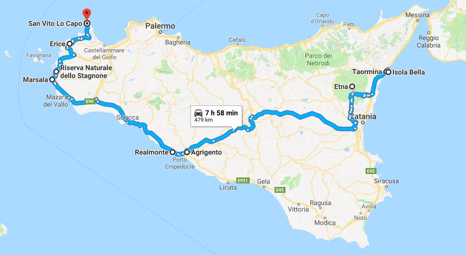 cosa vedere in sicilia - itinerario