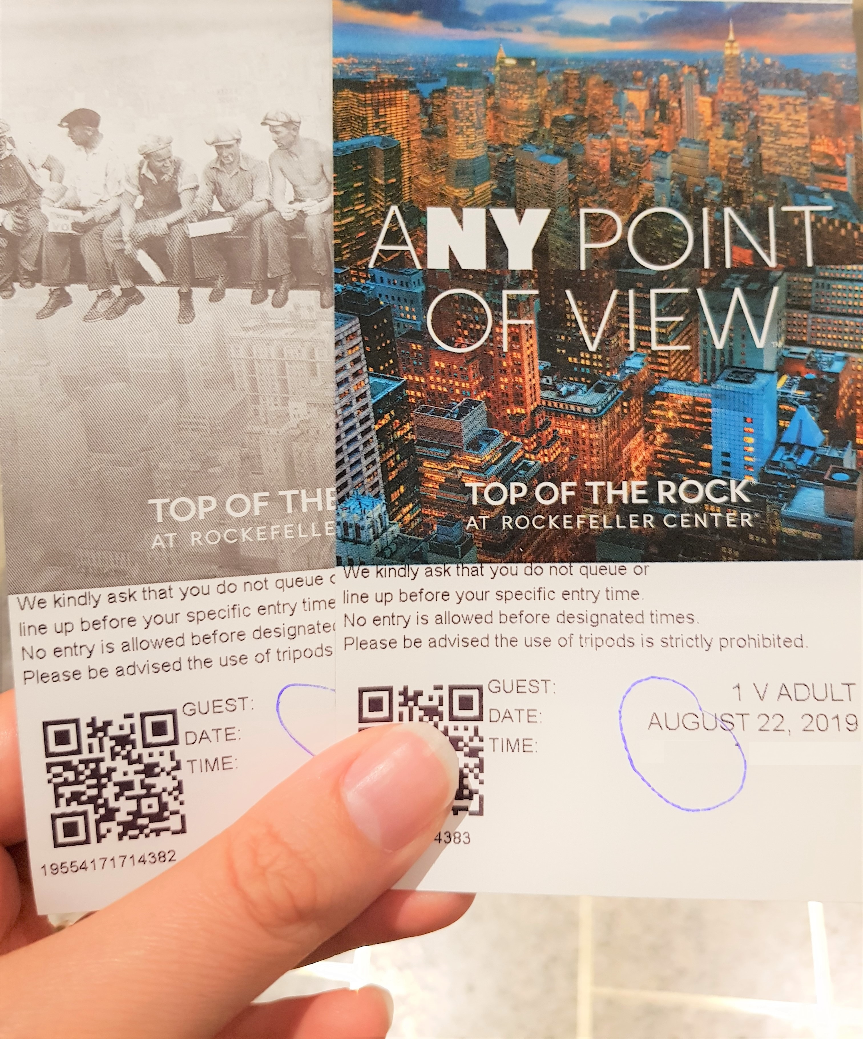 visita al top of the rock new york - biglietto